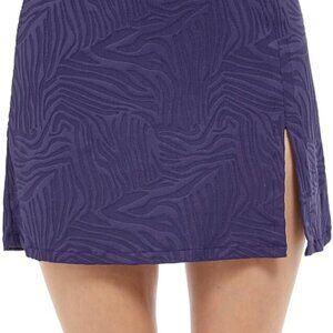 Gottex African Escape Textured Cover Up Mini Skirt Women's Marine Size Medium